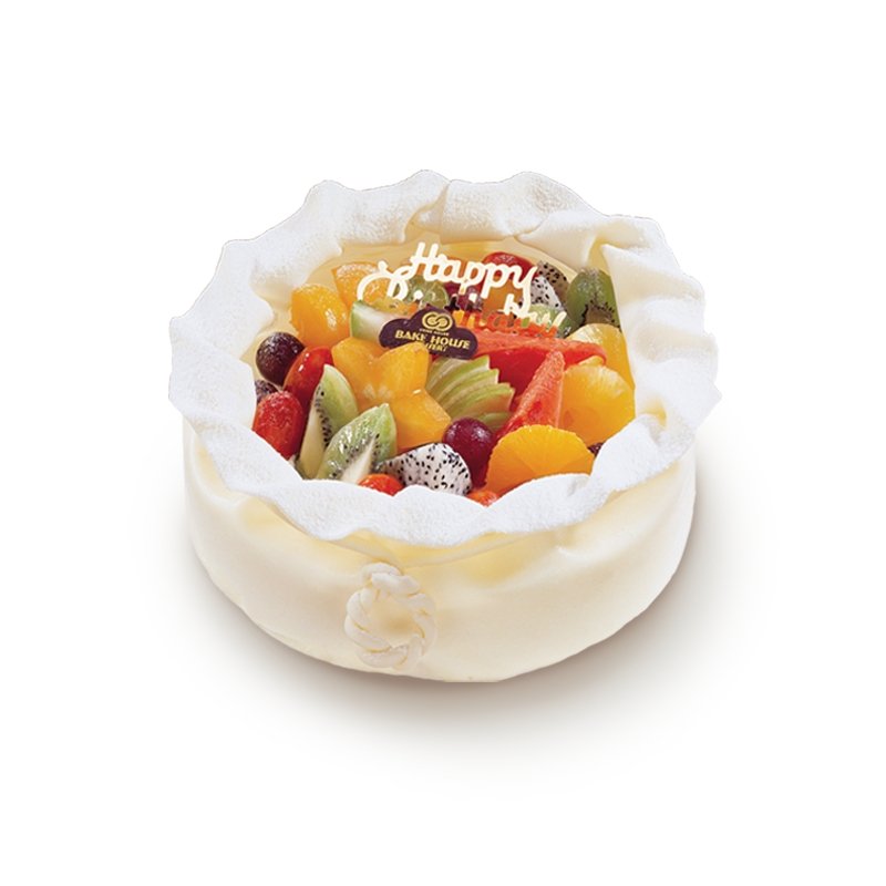 白水果袋Fruit & White Chocolate Cake - 向陽房 SHINEHOUSE - 圓形蛋糕