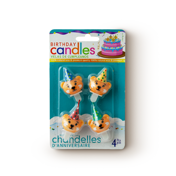 慶祝蠟燭｜小熊蠟燭4入 Bear Candle