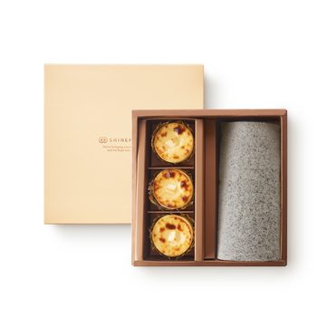 臻品禮盒 純起司派+芝麻捲蛋糕2盒 Full Moon Gift Box_Cheese Pie & Sesame Roll Cake