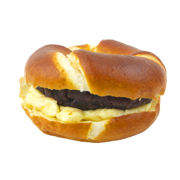 鹼水貝果奶油紅豆 Pretzel Bagel With Red Bean Butter