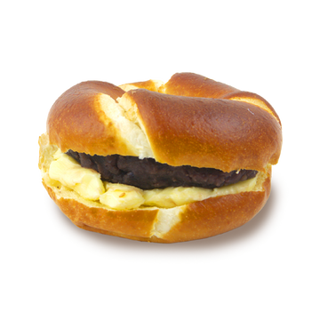 鹼水貝果奶油紅豆 Pretzel Bagel With Red Bean Butter