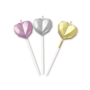 慶祝蠟燭｜愛心鑽石蠟燭 Heart Candle
