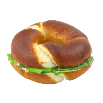 鹼水貝果大蔥乳酪 Pretzel Bagel With Scallion Cream Cheese