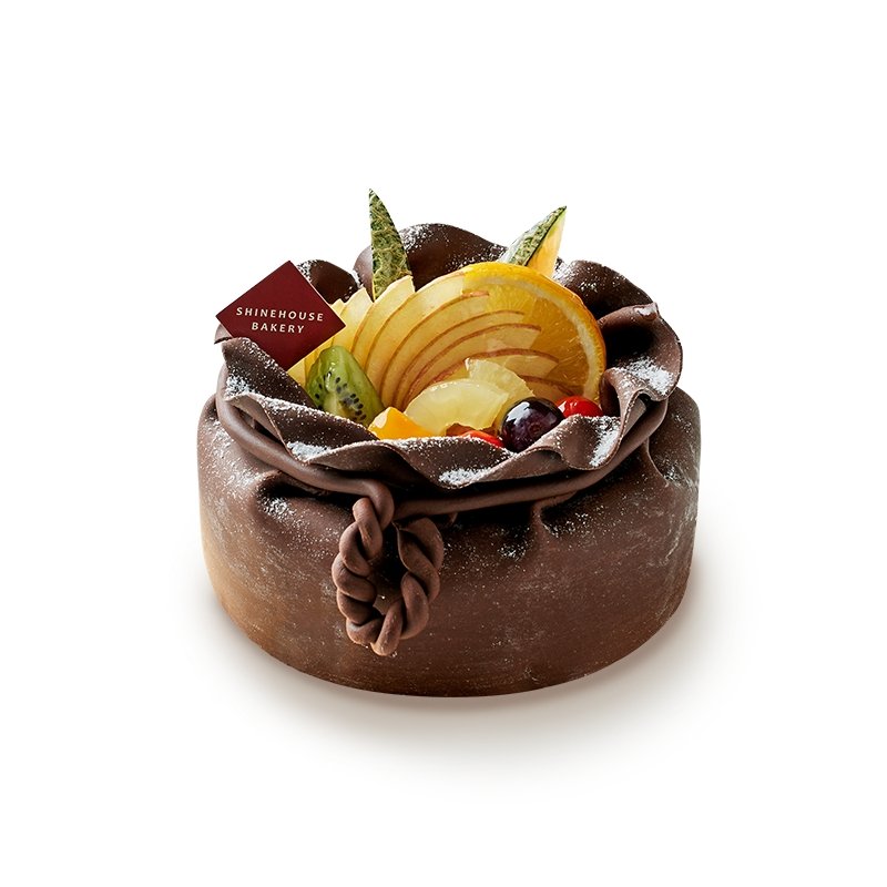 黑水果袋 Fruit & Chocolate Cake - 向陽房 SHINEHOUSE - 圓形蛋糕