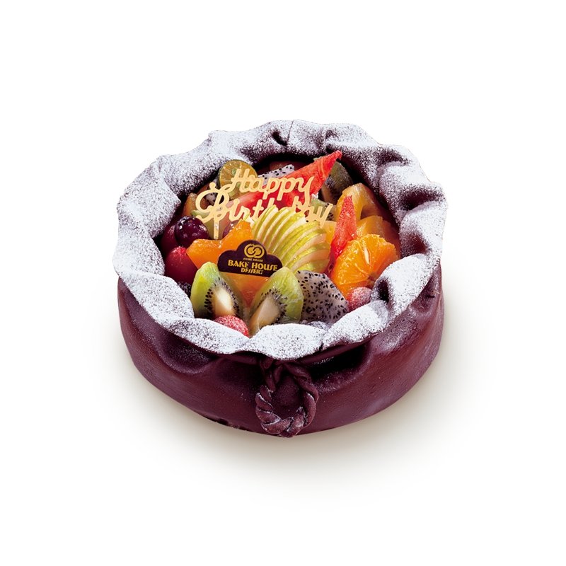 黑水果袋 Fruit & Chocolate Cake - 向陽房 SHINEHOUSE - 圓形蛋糕