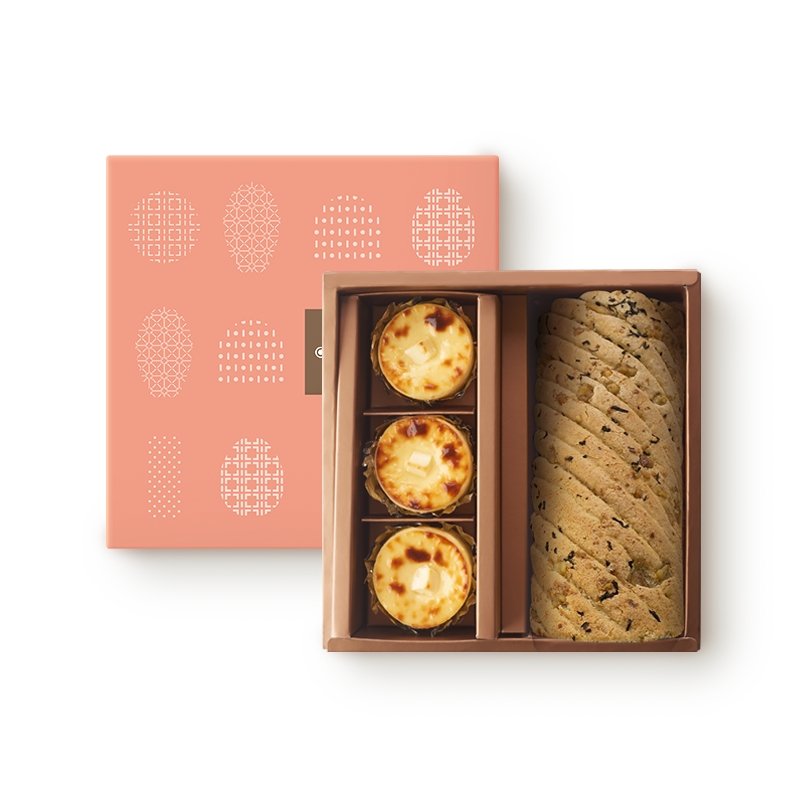 雕刻時光 純起司派+伯爵夢幻捲 Full Moon Gift Box_Cheese Pie & Earl Grey Rol Cake - 向陽房 SHINEHOUSE - 組合款禮盒