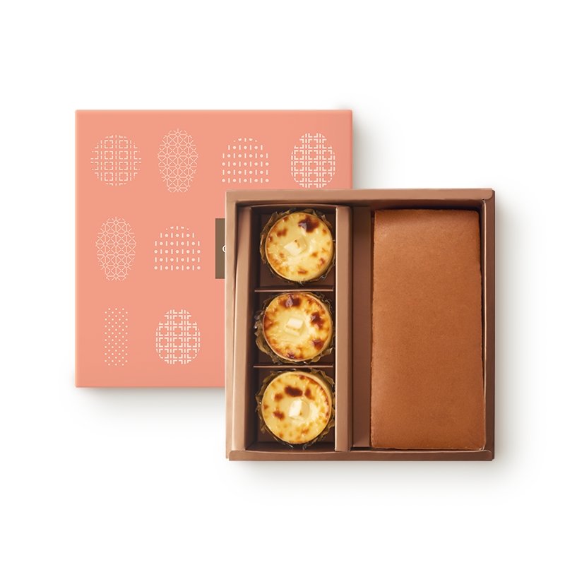 雕刻時光 純起司派+蜂蜜蛋糕 Full Moon Gift Box_Cheese Pie & Honey Cake - 向陽房 SHINEHOUSE - 組合款禮盒